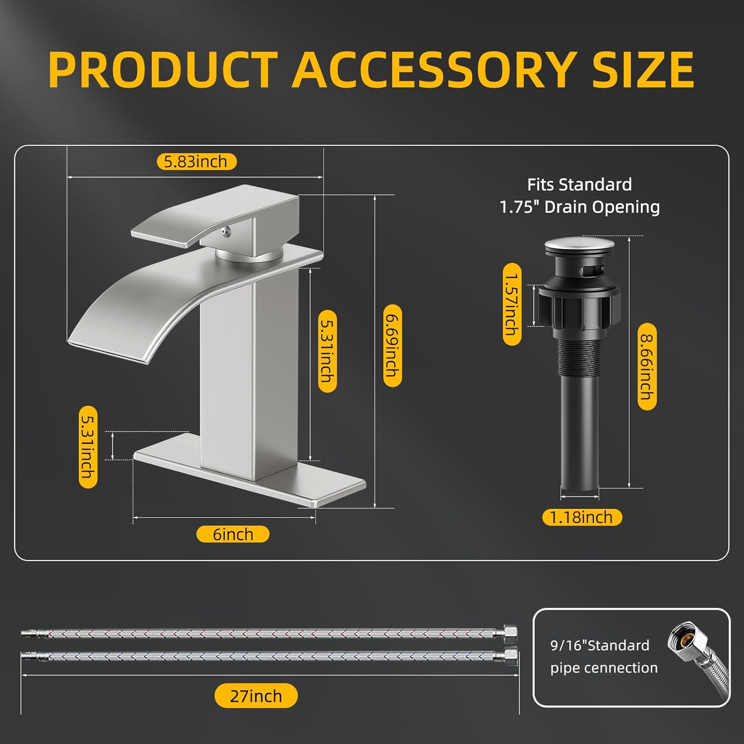 Premium Waterfall Bathroom Faucet