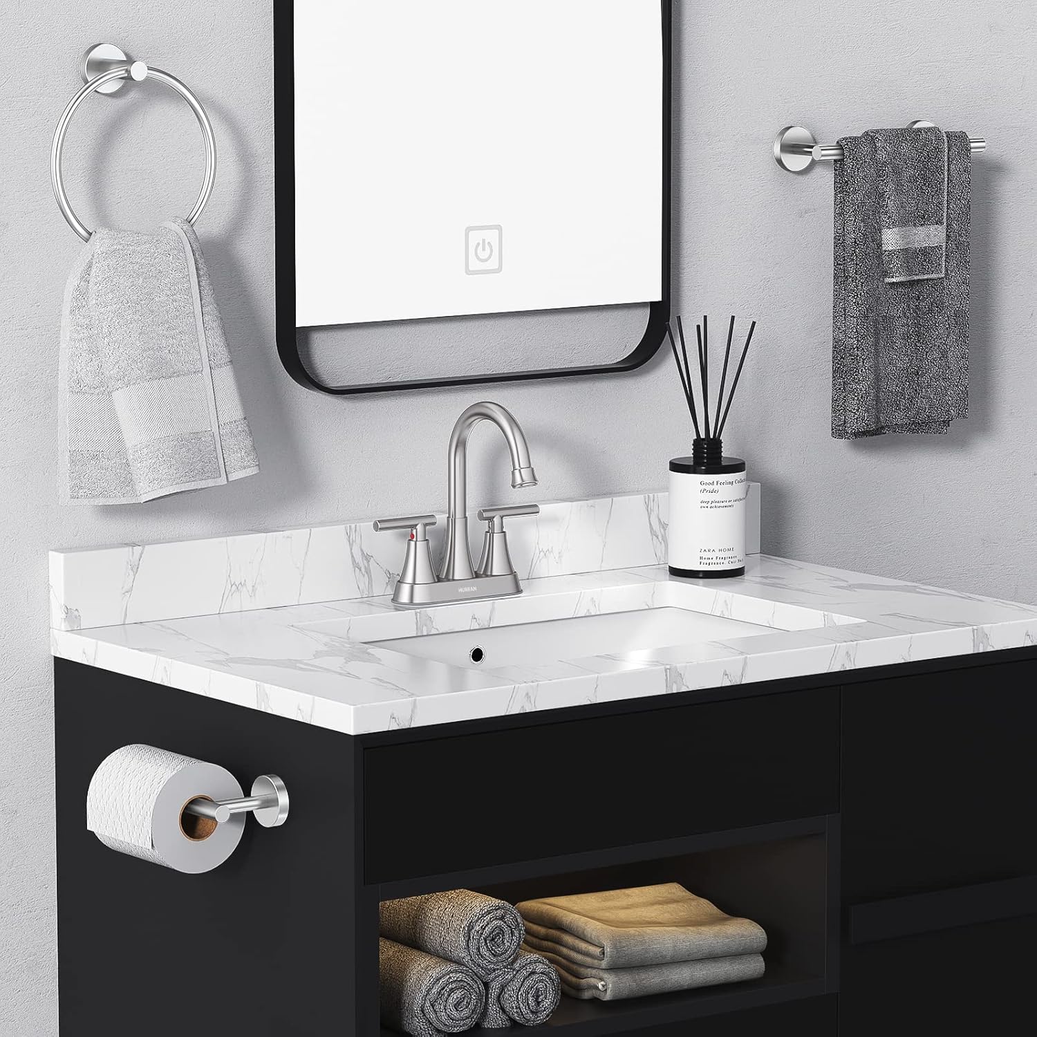 Hurran 4-Inch Centerset Bathroom Faucet