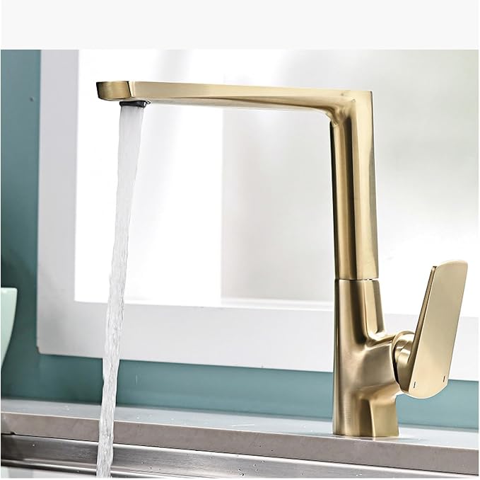 Factory Deck Mounted Chrome Brass Kitchen Mixer Sink Faucets Free Adjustment of Hot Cold Water Kitchen Faucets